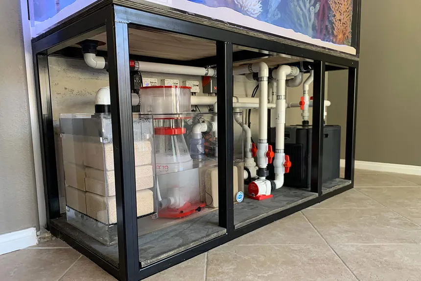 aquarium with sump plumbing