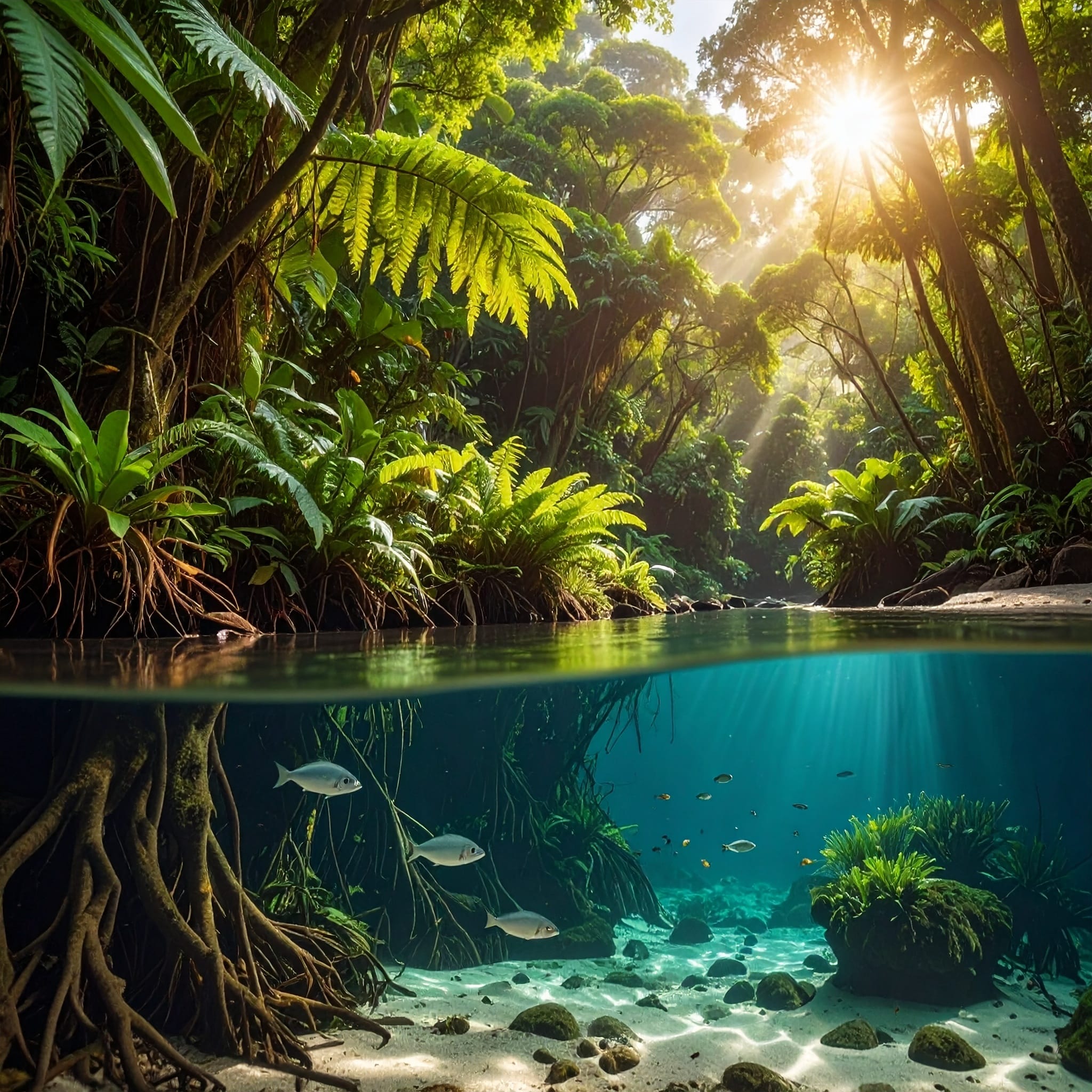 Nutrient cycles in natural and captive ecosystems — tropical stream habitat