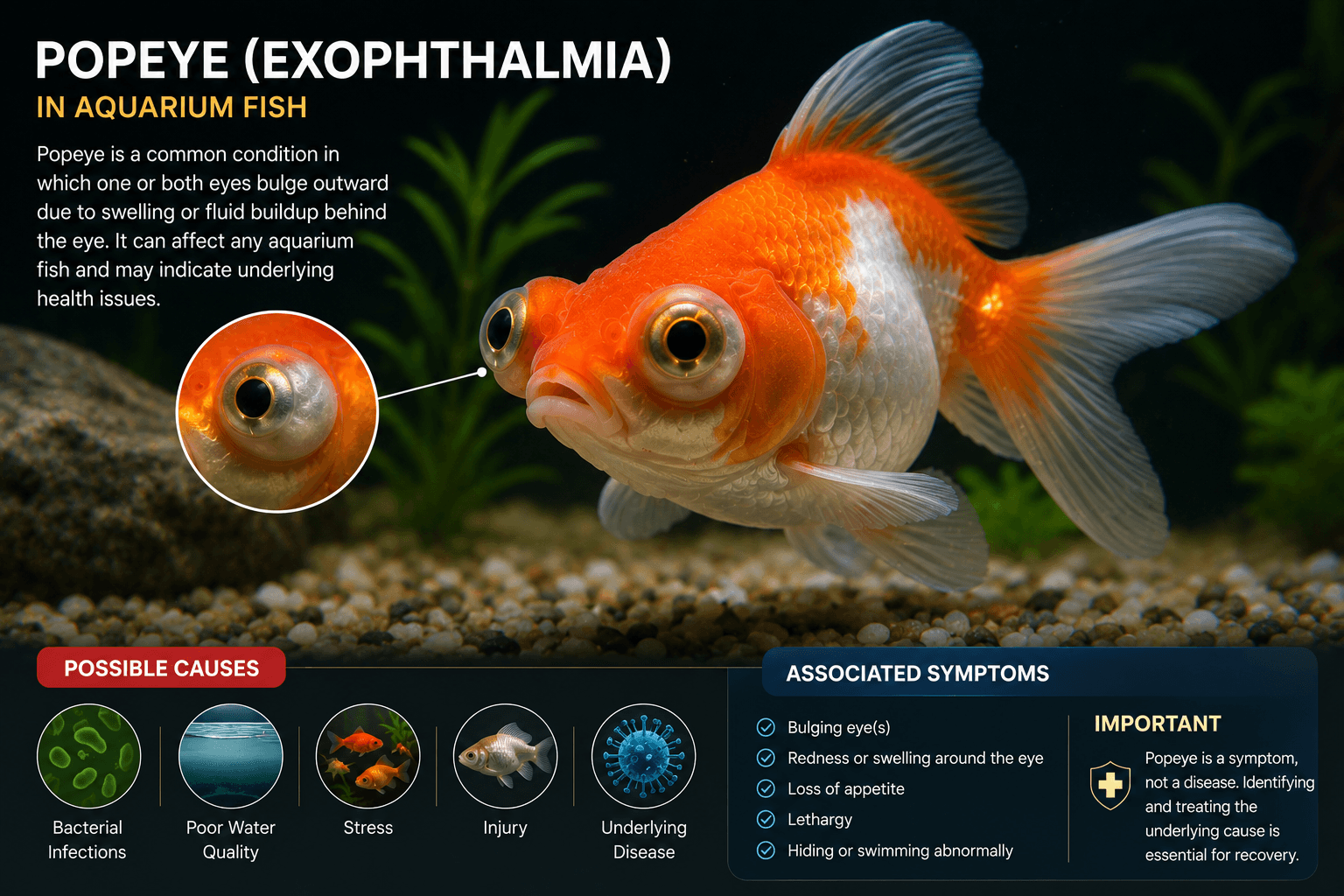 popeye exophthalmia fish aquarium