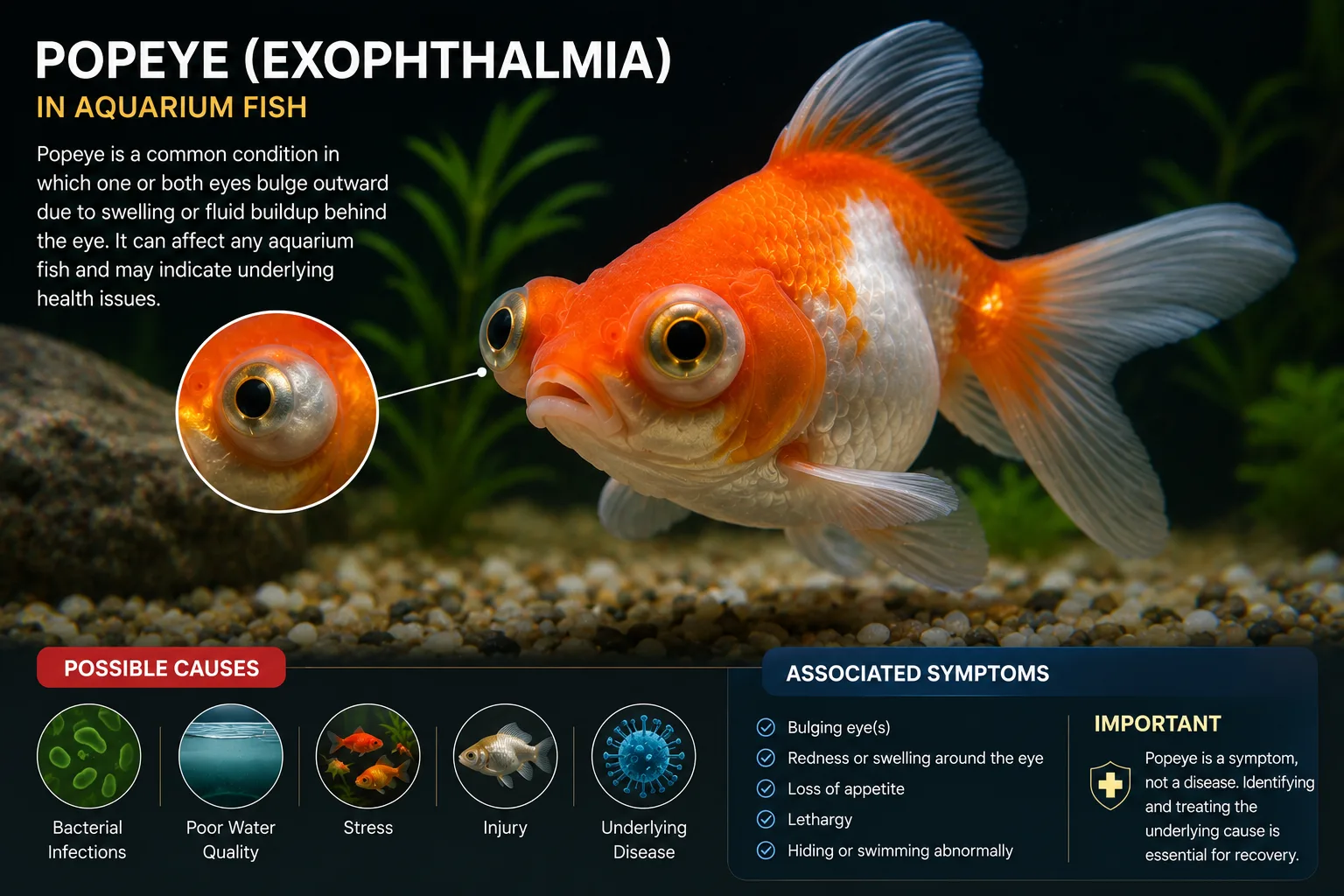 popeye exophthalmia fish aquarium