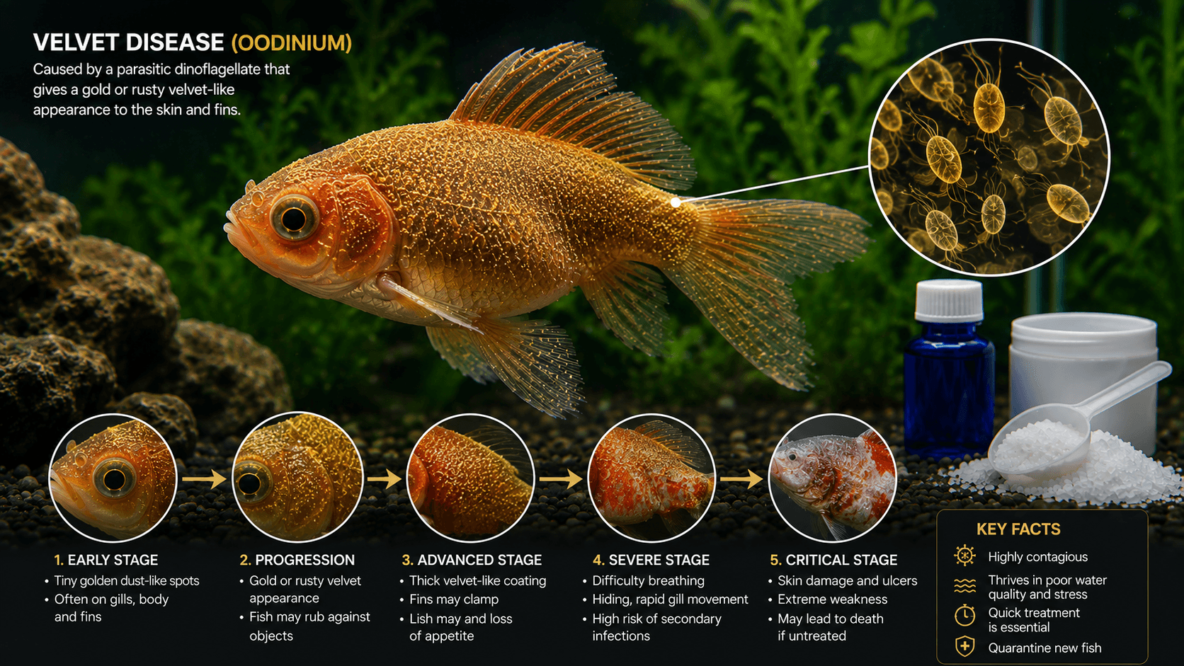 Velvet Disease in Aquarium Fish — Symptoms, Treatment and Why It Kills Fast