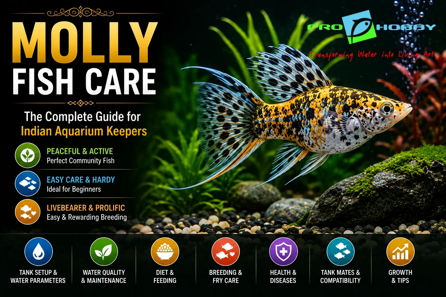 Molly Care, Breeding, Male vs Female, Brackish Setup and India Guide